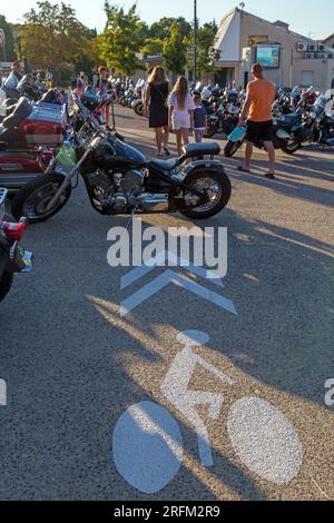 33. Ausgabe der BBW (Brescoudos Bike Week), die größte Motorradveranstaltung in der Region. Wir fahren nach Colombiers. Occitanie, frankreich Stockfoto