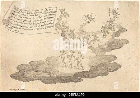 Jacques Callot, The Float of Love, 1616, Ätzen, Rosenwald-Sammlung, 1949,5.337. Stockfoto