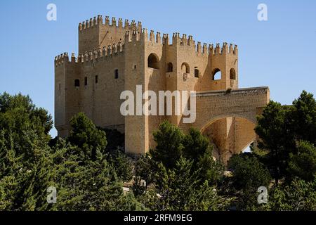 Herausragendes Schloss in Velez Blanco, Andalusien, Spanien. Erbaut von den Marquis von Velez Blanco im frühen 16. Jahrhundert. Stockfoto