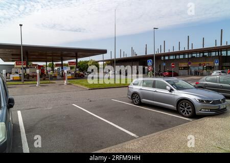 Aire De La Baie De Somme, Shell France Stockfoto