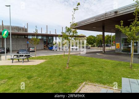 Aire De La Baie De Somme, Shell France Stockfoto