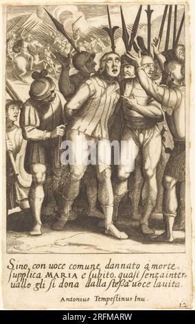 Jacques Callot nach Antonio Tempesta, Sino, 1619, Gravur, R.L. Baumfeld Kollektion, 1969.15.330 M Stockfoto