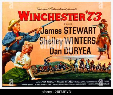 Winchester '73' ein amerikanischer Western-Film aus dem Jahr 1950 mit James Stewart, Shelley Winters und Dan Duryea. Stockfoto