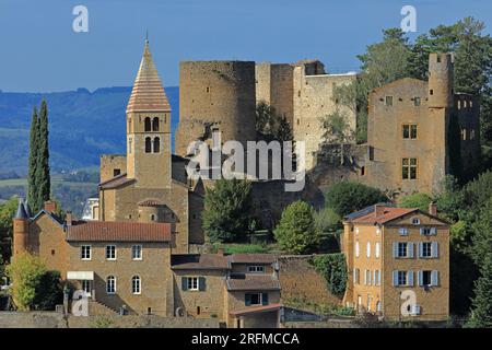 Frankreich, Rhône (69), Châtillon, Châtillon-d'Azergues, Village du Beaujolais, Village des Pierres Dorées / Frankreich, Rhône, Châtillon, Châtillon-d'Azergues, das Dorf Beaujolais, das Dorf Pierres Dorées Stockfoto