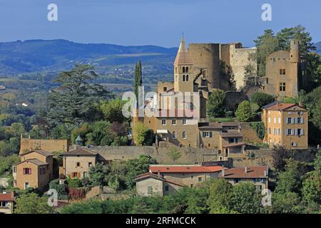 Frankreich, Rhône (69), Châtillon, Châtillon-d'Azergues, Village du Beaujolais, Village des Pierres Dorées / Frankreich, Rhône, Châtillon, Châtillon-d'Azergues, das Dorf Beaujolais, das Dorf Pierres Dorées Stockfoto