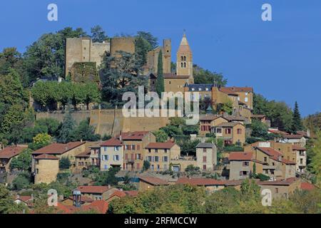 Frankreich, Rhône (69), Châtillon, Châtillon-d'Azergues, Village du Beaujolais, Village des Pierres Dorées / Frankreich, Rhône, Châtillon, Châtillon-d'Azergues, das Dorf Beaujolais, das Dorf Pierres Dorées Stockfoto
