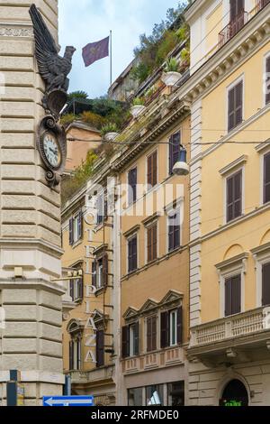 Italien, Rom, Latium, Via Tomacelli, Via del Corso, Plaza Hotel, Stockfoto