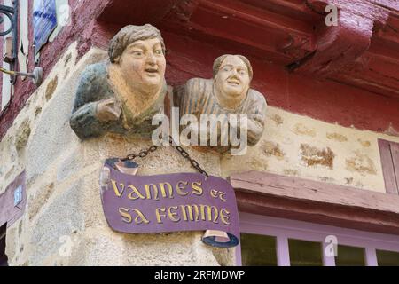 Frankreich, Bretagne, Morbihan, Vannes, Rue Noé, Vannes et sa femme, Stockfoto