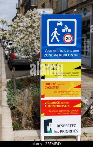 Frankreich, Normandie, Calvados, Bessin, Falaise, rue de la Trinité, Sitzungsbereich, Stockfoto