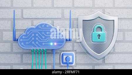 Cybersicherheit einer persönlichen digitalen Cloud Stockfoto