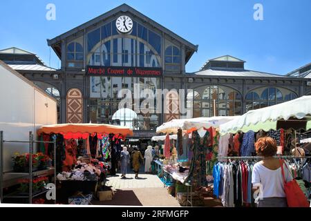 Frankreich, Region Hauts-de-France, Departement Nord, Lille, Wazemmes, Markthalle von Wazemmes, Stockfoto