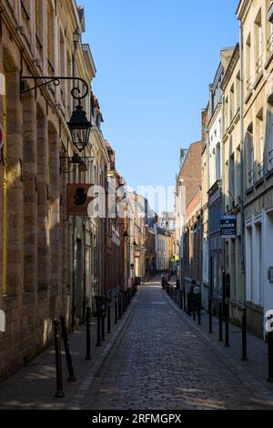 Frankreich, Region Hauts-de-France, Departement Nord, Lille, Vieux Lille, Rue des Trois Mollettes Stockfoto