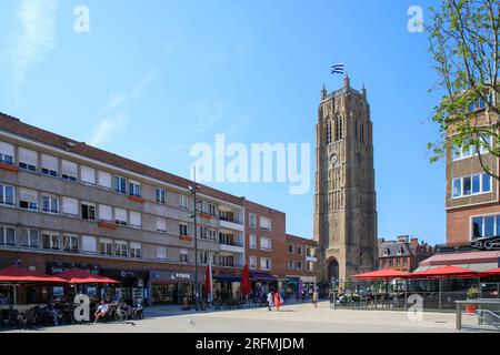 Frankreich, Region Hauts-de-France, Departement Nord, Dünkirchen, Place Jean Bart, Saint-Eloi Belfry Stockfoto