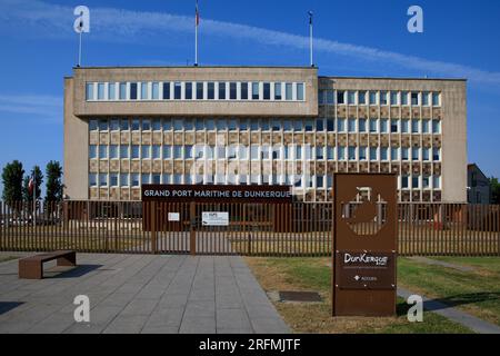 Frankreich, Region Hauts-de-France, Departement Nord, Dünkirchen, Bezirk Grand Large und Hafengebiet, Hauptsitz von Dünkirchen Grand Port Maritime Stockfoto