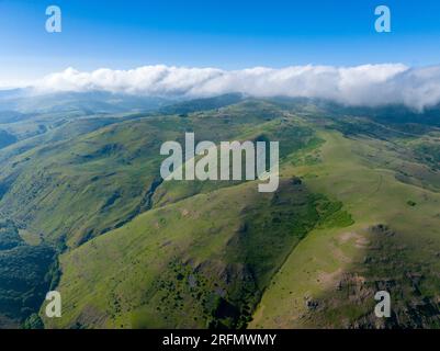 Blick aus der Vogelperspektive auf das Plateau Stockfoto