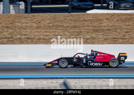 Formel-Regionalmeisterschaft von Alpine auf dem Circuit Paul Ricard, Castellet, FRANKREICH, 22/07/2023 Florent 'MrCrash' B.. Stockfoto