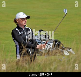 4. August 2023. Irvine, Schottland, Großbritannien. Louise Duncan am 7., Tag 2. Kredit: CDG/Alamy Live News Stockfoto