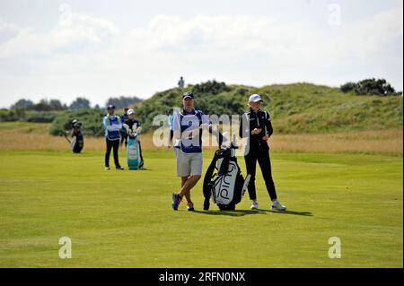 4. August 2023. Irvine, Schottland, Großbritannien. Louise Duncan am 8., Tag 2. Kredit: CDG/Alamy Live News Stockfoto