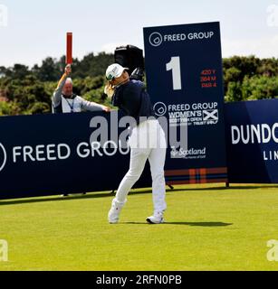 4. August 2023. Irvine, Schottland, Großbritannien. Hinako Shibuno am 1. Tag 2. Kredit: CDG/Alamy Live News Stockfoto