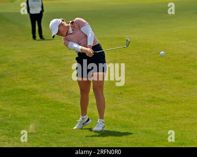 4. August 2023. Irvine, Schottland, Großbritannien. Maja stark am 1., Tag 2. Kredit: CDG/Alamy Live News Stockfoto