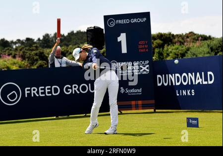4. August 2023. Irvine, Schottland, Großbritannien. Hinako Shibuno am 1. Tag 2. Kredit: CDG/Alamy Live News Stockfoto