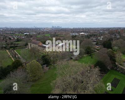 Eltham Palace Southeast London UK Drohne, Luftfahrt Stockfoto