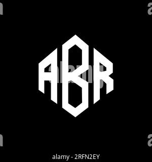 Logo mit AEHP-Buchstaben und Polygonform. ABR-Polygon- und würfelförmiges Logo. Sechseckige ABR-Vektor-Logo-Vorlage in Weiß und Schwarz. ABR Monogr Stock Vektor