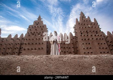 Große Moschee, Djenne, Mopti-Region, Mali, Westafrika. Stockfoto