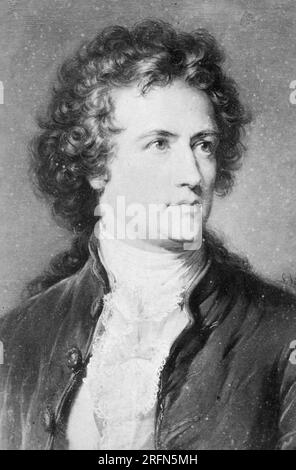 Deutscher Schriftsteller Johann Wolfgang von Goethe (1749-1832 aus einem Gemälde von Friedrich Bruckmann (1814-1898), ca. 1880./n/n Stockfoto