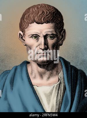 Aristoteles (384–322 v. Chr.) war ein griechischer Philosoph, Polymath, Schüler Platons und Lehrer Alexanders des Großen. Stockfoto