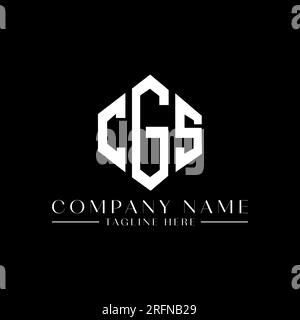 CGS-Logo in Polygonform. CGS-Polygon- und würfelförmiges Logo. CGS-sechseckige Vektorvorlage in Weiß und Schwarz. CGS monogr Stock Vektor