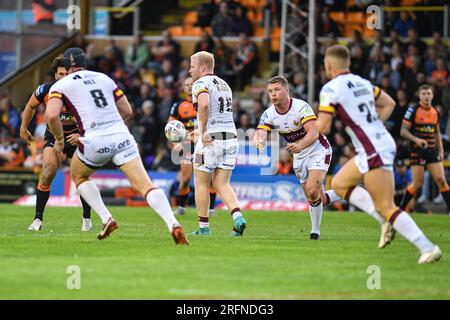 Castleford, Großbritannien. 4. August 2023 Adam Milner (34) von der Huddersfield Giants Rugby League Betfred Super League , Castleford Tigers vs Huddersfield Giants im Mend-A-Hose Stadium, Castleford, UK Kredit: Dean Williams/Alamy Live News Stockfoto