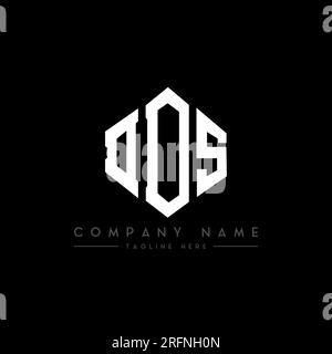 DDS-Logo in Polygonform. DDS-Polygon- und würfelförmiges Logo. DDS sechseckige Vektor-Logo-Vorlage in Weiß und Schwarz. DDS Monogr Stock Vektor