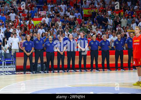 Madrid, Spanien. 04. Aug. 2022. 4. August 2023; Wizink Center; Madrid; Spanien; Freundschaftsspiel; FIBA Basketball-Weltmeisterschaft; Spanien gegen Venezuela; Spanien des Teams 900/Cordon Press Credit: CORDON PRESS/Alamy Live News Stockfoto