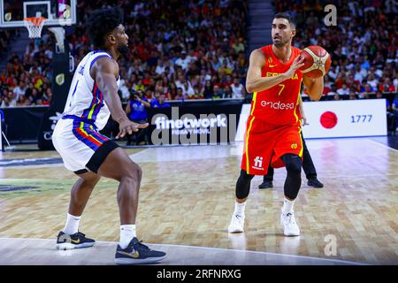 Madrid, Spanien. 04. Aug. 2022. 4. August 2023; Wizink Center; Madrid; Spanien; Freundschaftsspiel; FIBA Basketball-Weltmeisterschaft; Spanien gegen Venezuela; Jaime Fernandez (Spanien) 900/Cordon Press Credit: CORDON PRESS/Alamy Live News Stockfoto