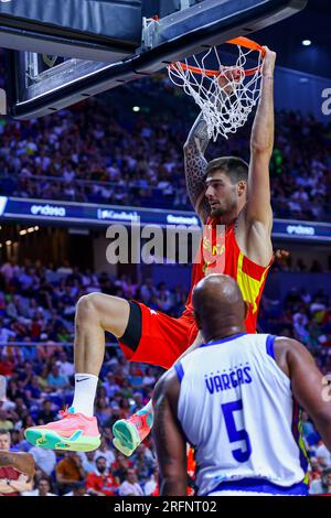 Madrid, Spanien. 04. Aug. 2022. 4. August 2023; Wizink Center; Madrid; Spanien; Freundschaftsspiel; FIBA Basketball-Weltmeisterschaft; Spanien gegen Venezuela; Juancho Hernangomez (Spanien) 900/Cordon Press Credit: CORDON PRESS/Alamy Live News Stockfoto