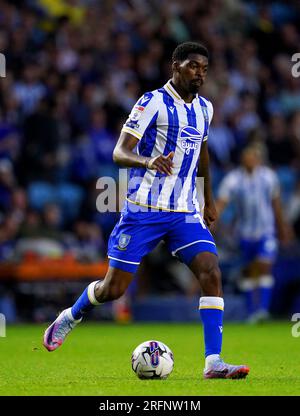 Tyreeq Bakinson vom Sheffield Wednesday während des Sky Bet Championship-Spiels in Hillsborough, Sheffield. Foto: Freitag, 4. August 2023. Stockfoto