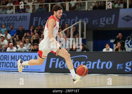 4. August 2023; BLM Group Arena, Trento, Trentino, Italien: Trentino Basket Cup Italien gegen Türkei; Sehmus Hazer (TUR) Stockfoto