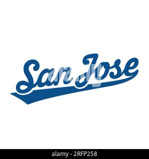 Schriftzug „San Jose“. San Jose, kalifornisches Typographiedesign. Vektor und Illustration. Stock Vektor