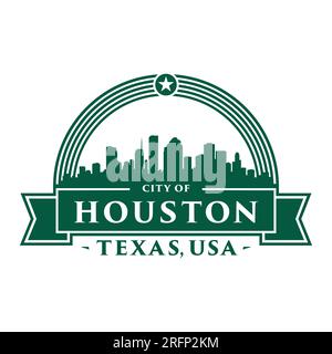 Logo von Houston, Texas. Vektor und Illustration. Stock Vektor