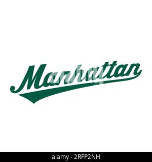 Manhattan Schriftzug. Manhattan, New York City, Typografie-Design. Vektor und Illustration. Stock Vektor