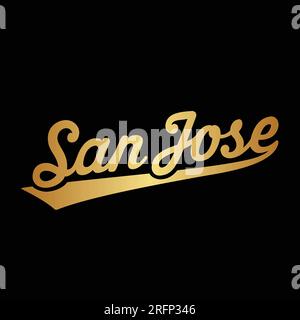 Schriftzug „San Jose“. San Jose, kalifornisches Typographiedesign. Vektor und Illustration. Stock Vektor