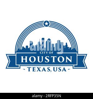 Logo von Houston, Texas. Vektor und Illustration. Stock Vektor