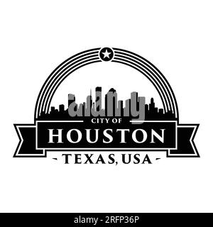 Logo von Houston, Texas. Vektor und Illustration. Stock Vektor