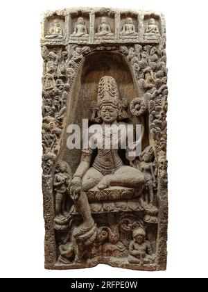 Padmapani Avalokiteshvara. Baneswaranasi, Narasinghpur, Cuttack. 11. Jahrhundert n. Chr. Bodhisattva als Lotusträger Padmapani war eine bevorzugte Form von Aval Stockfoto
