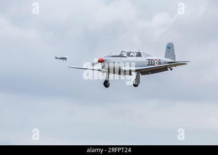 Fiat G.46, Ankunft in RAF Fairford für die Royal International Air Tattoo 2023. Stockfoto