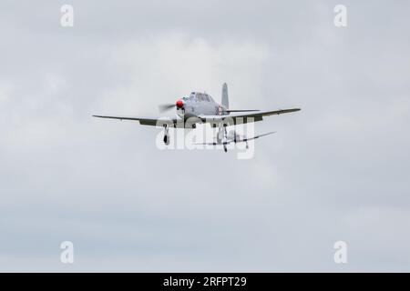 Fiat G.46, Ankunft in RAF Fairford für die Royal International Air Tattoo 2023. Stockfoto