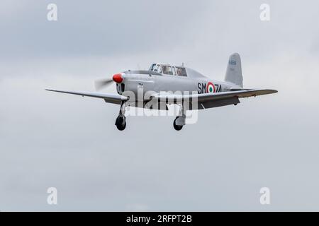 Fiat G.46, Ankunft in RAF Fairford für die Royal International Air Tattoo 2023. Stockfoto