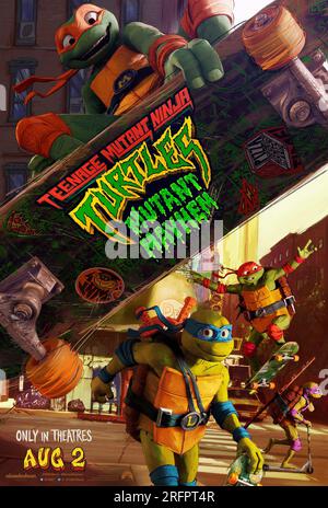 Teenage Mutant Ninja Turtles: Mutant Mayhem Poster Stockfoto