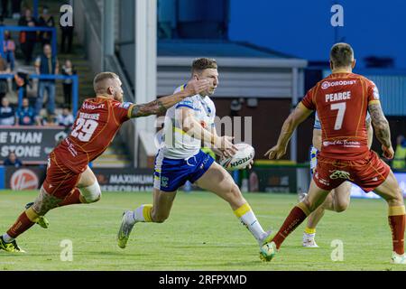 Halliwell Jones Stadium, Warrington, England. 4. August 2023. Warrington Wolves gegen Catalans Dragons, Betfred Super League. Kredit: Mark Percy/Alamy Stockfoto